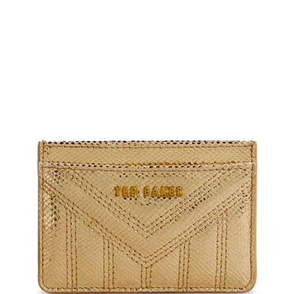 Ted Baker Embossed Metallic Leather Card Holder